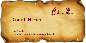 Cseri Miron névjegykártya